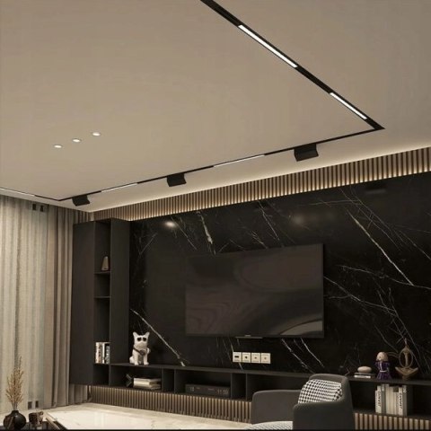 Lampa magnetyczna LED 6W 4000K szynowa liniowa czarna