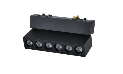 Lampa magnetyczna LED 6W 6000K szynowa liniowa czarna