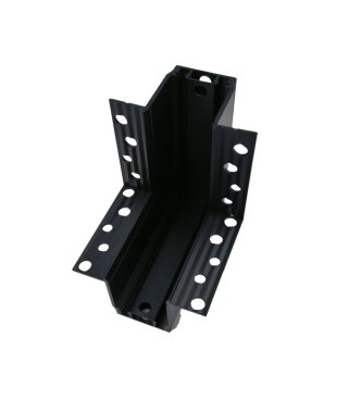 Łącznik kątowy podtynkowy sufit-ściana do szyn magnetycznych karton gips czarny