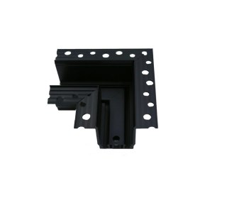 Łącznik kątowy podtynkowy sufit-sufit do szyn magnetycznych karton gips czarny