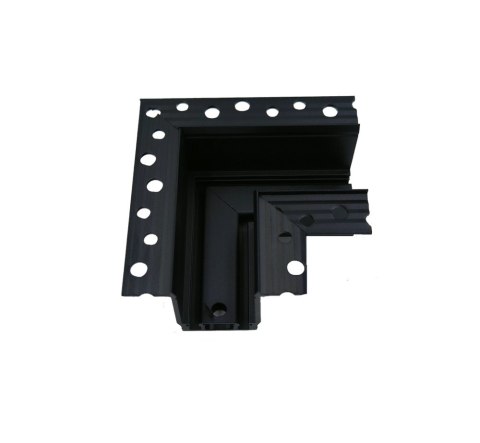 Łącznik kątowy podtynkowy sufit-sufit do szyn magnetycznych karton gips czarny