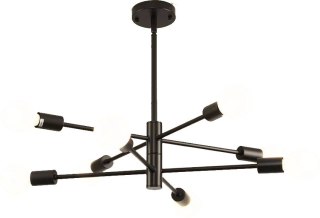 Lampa sufitowa LED wisząca czarna nowoczesna 8xE27