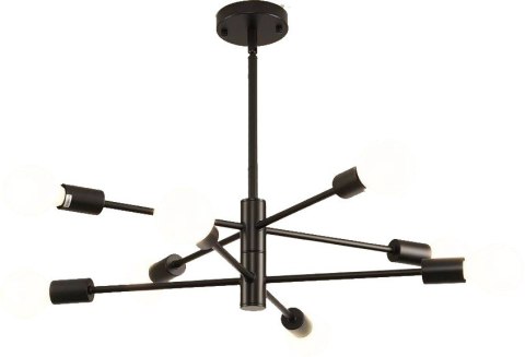 Lampa sufitowa LED wisząca czarna nowoczesna 8xE27