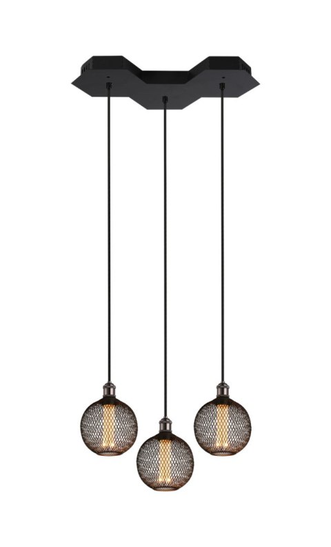 Lampa sufitowa LED wisząca czarna nowoczesna ciepła barwa 12W