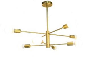 Lampa sufitowa LED wisząca złota nowoczesna 8xE27