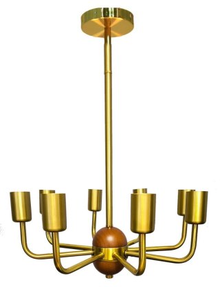 Lampa sufitowa LED wisząca złota nowoczesna 8xE27