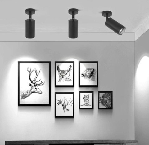 Lampa sufitowa kinkiet SPOT oprawa LED Czarna E27