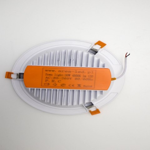 Lampa sufitowa podtynkowa biała 30W 4500K 3300lm 230V
