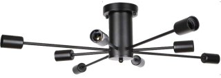 Lampa sufitowa wisząca czarna loftowa 8xE27