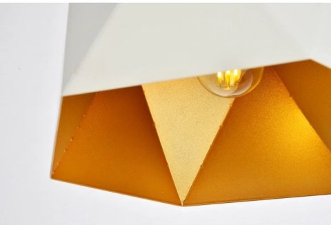 Lampa sufitowa wisząca industrialna biała + żarówka 8W G80 E27 4000K