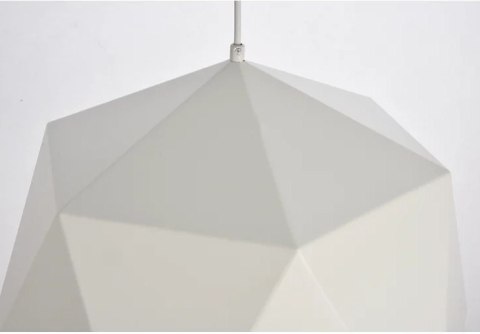 Lampa sufitowa wisząca industrialna biała + żarówka 8W G80 E27 4000K