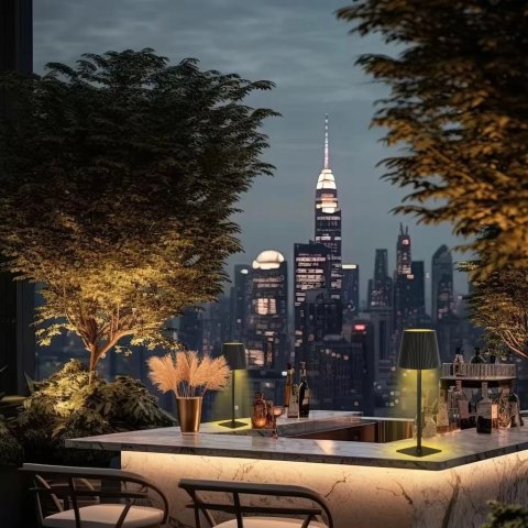 Lampka LED biurkowa bezprzewodowa do restauracji hotelu 3 tryby 2,5W