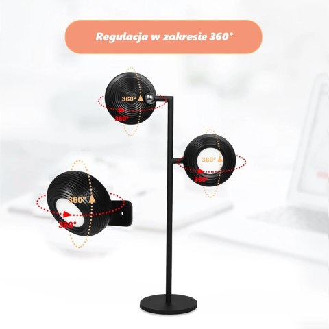 Lampka LED biurkowa kinkiet magnetyczna bezprzewodowa 3w1 czarna 10W USB
