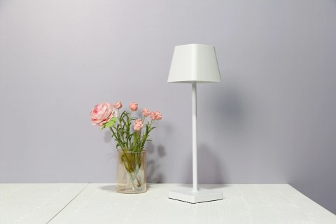 Lampka LED dotykowa biurkowa nocna stołowa biała USB 5W