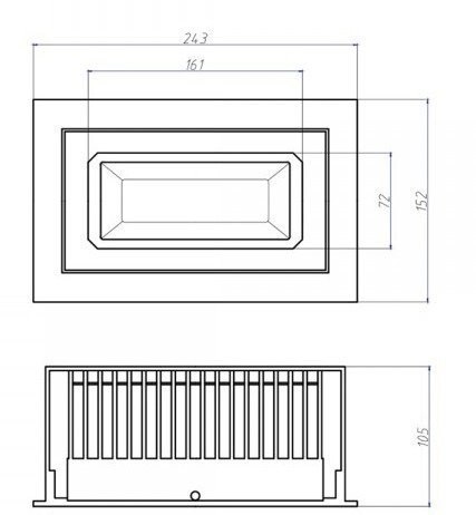 Naświetlacz Spot nastawny prostokątny biały 40W 6000K 4000lm 230V Anti-Flicker