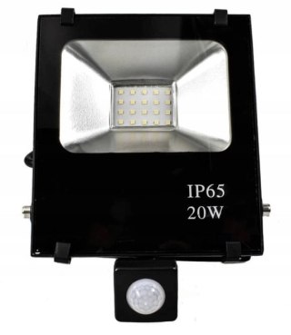 Naświetlacz halogen LED 20W 6500K z czujnikiem PIR IP65