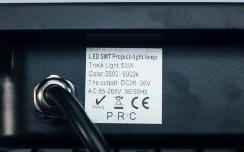 Naświetlacz halogen LED 50W 5700K 5000lm kąt świecenia 120°