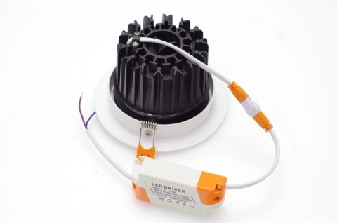 Oczko oprawa sufitowa plafon wpuszczany podtynkowy Downlight COB 5W 4000K 500lm 230V