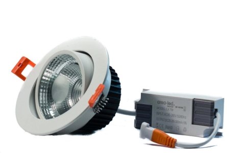 Oczko oprawa sufitowa plafon wpuszczany podtynkowy Downlight COB 5W 4000K 500lm 230V