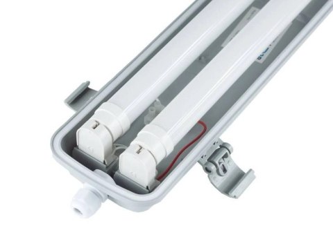 Oprawa hermetyczna liniowa LED 2x120cm IP65 zasilanie jednostronne