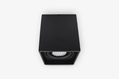 Oprawa sufitowa natynkowa CUBE czarna kwadratowa E27