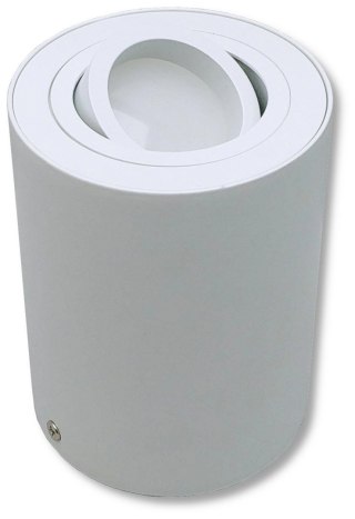 Oprawa sufitowa natynkowa biała okrągła na żarówkę GU10