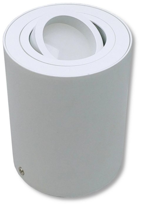 Oprawa sufitowa natynkowa biała okrągła na żarówkę GU10