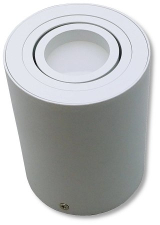 Oprawa sufitowa natynkowa biała okrągła na żarówkę GU10