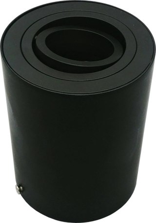 Oprawa sufitowa natynkowa czarna okrągła na żarówkę GU10