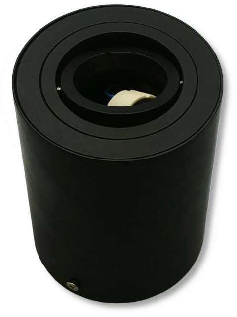 Oprawa sufitowa natynkowa czarna okrągła na żarówkę GU10