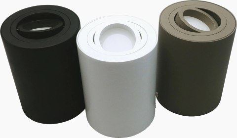 Oprawa sufitowa natynkowa czarna okrągła na żarówkę GU10