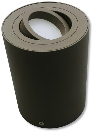 Oprawa sufitowa natynkowa szara okrągła na żarówkę GU10