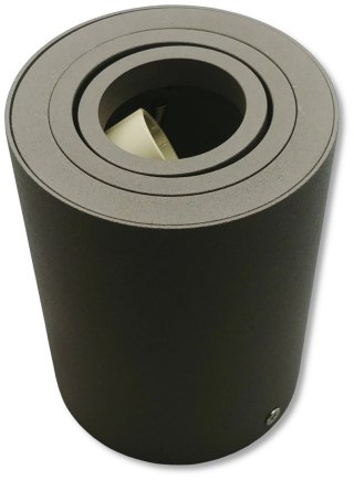 Oprawa sufitowa natynkowa szara okrągła na żarówkę GU10