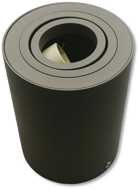 Oprawa sufitowa natynkowa szara okrągła na żarówkę GU10