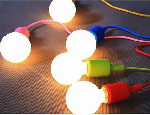 Oprawa sufitowa wisząca Loft cyjan na żarówkę E27 230V