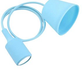 Oprawa sufitowa wisząca Loft jasno niebieska na żarówkę E27 230V