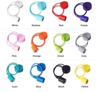 Oprawa sufitowa wisząca Loft jasno niebieska na żarówkę E27 230V