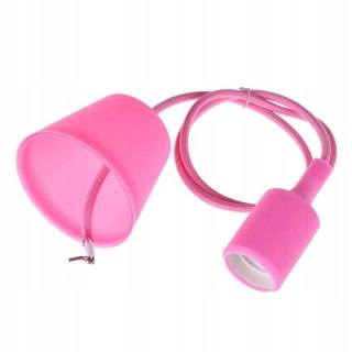 Oprawa sufitowa wisząca Loft różowa na żarówkę E27 230V