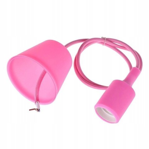 Oprawa sufitowa wisząca Loft różowa na żarówkę E27 230V