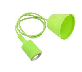 Oprawa sufitowa wisząca Loft zielona na żarówkę E27 230V