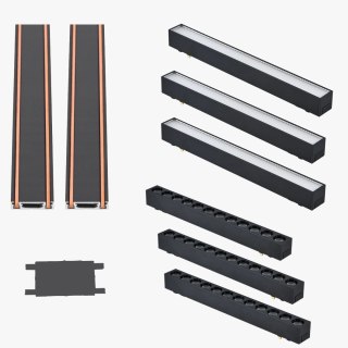 Oświetlenie szynowe magnetyczne listwa szynoprzewód 2x SZYNA 1m 3x 10W lampa liniowa 3x12W lampa liniowa magnetyczna