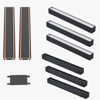 Oświetlenie szynowe magnetyczne listwa szynoprzewód 2x SZYNA 1m 3x 10W lampa liniowa 3x12W lampa liniowa magnetyczna