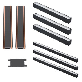 Szyna magnetyczna z lampą linową 2x 1m 3x10W lampa liniowa + 3x20W lampa liniowa LED złączka