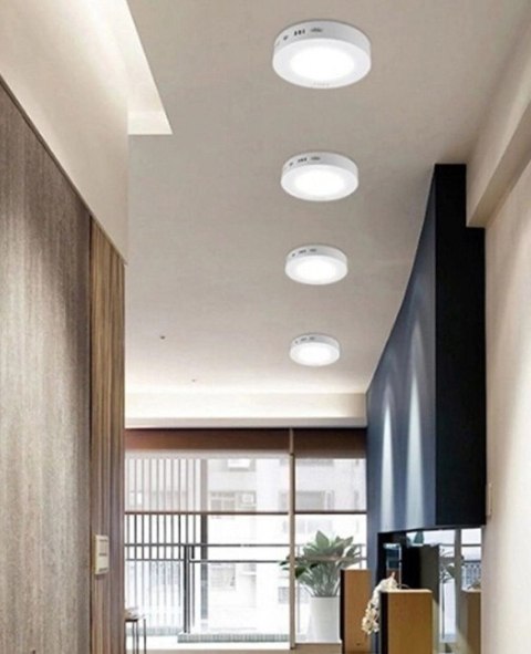 Panel natynkowy okrągły led plafon ledowy 22cm 18W 4000K 1750lm kąt świecenia 120° solidny mocny