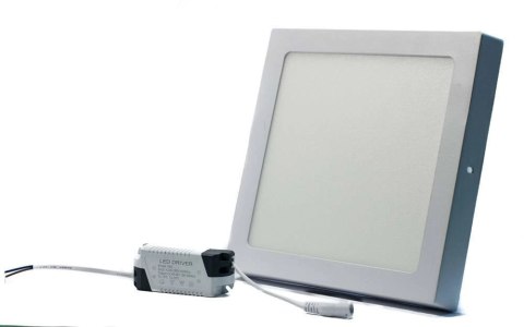 Panel natynkowy kwadratowy led plafon ledowy 22cm 18W 4000K 2200lm kąt świecenia 120° solidny mocny