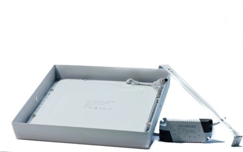 Panel natynkowy kwadratowy led plafon ledowy 22cm 18W 4000K 2200lm kąt świecenia 120° solidny mocny