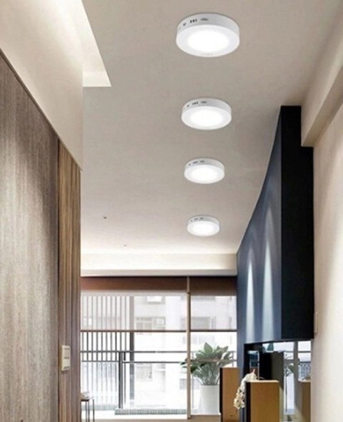 Panel natynkowy okrągły plafon led ledowy 22cm 18W 6000K 1750lm kąt świecenia 120° mocny solidny