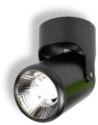 Reflektor LED lampa natynkowa czarna 15W 4500K 300lm kąt świecenia 24°