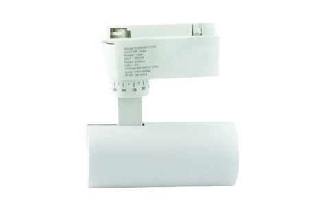 Reflektor LED lampa szynowa biała 10W 1 fazowa 3000K 1000lm kąt świecenia 20°