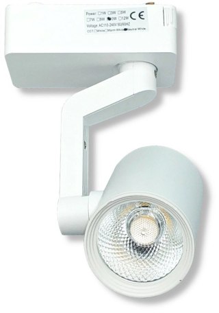 Reflektor LED lampa szynowa biała 10W 1 fazowa 4000K 1000lm kąt świecenia 20°
